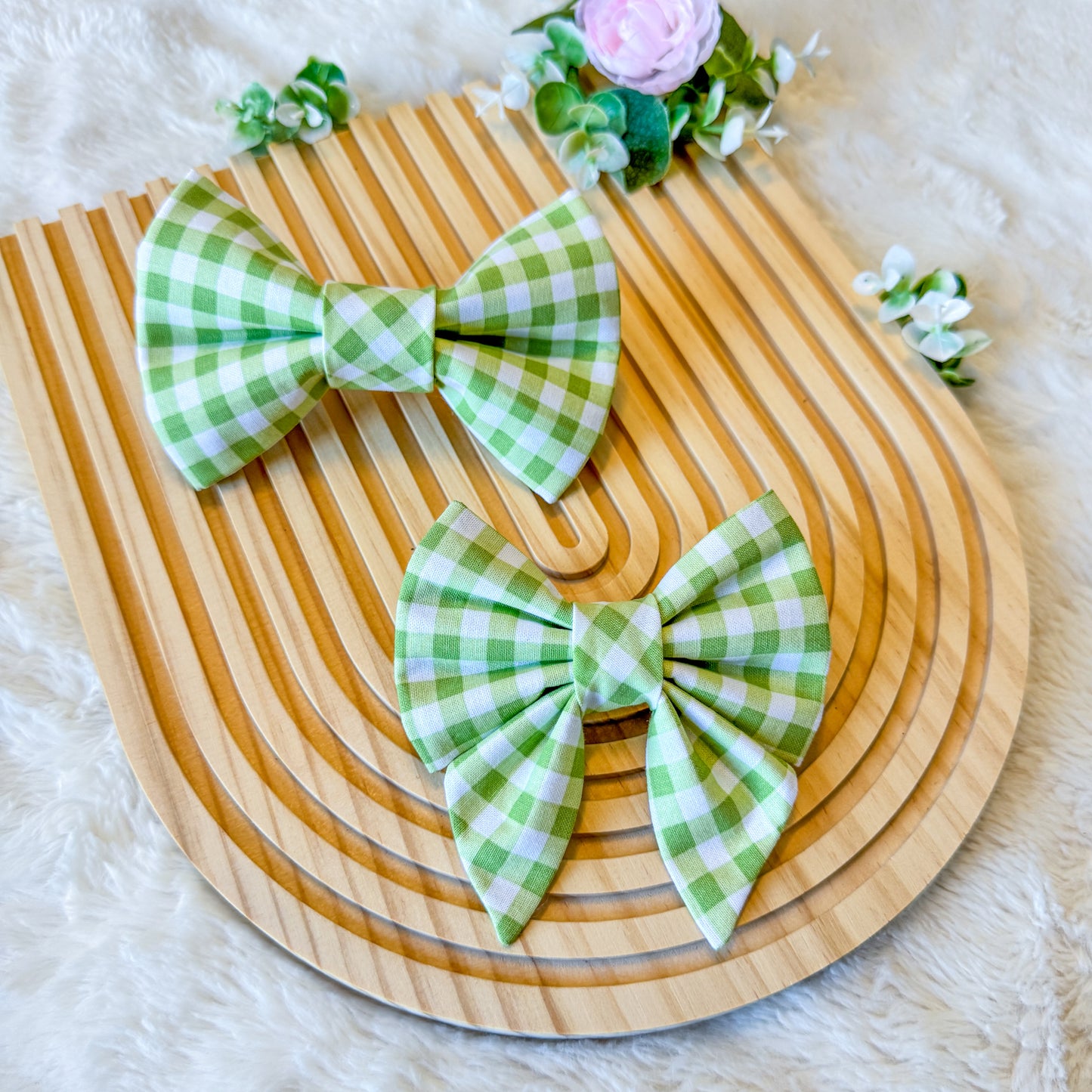 Sage Gingham Bowtie
