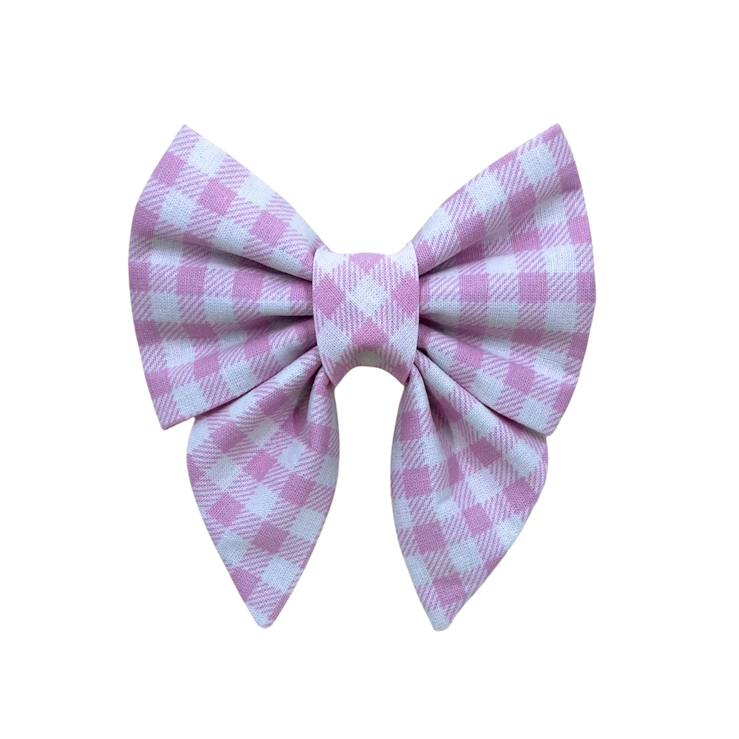 Pink Rose Gingham Bowtie